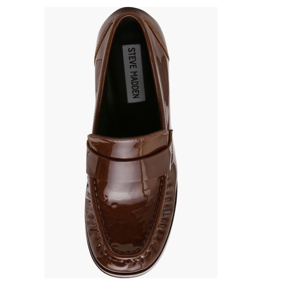 Steve Madden Women's Munday Y2K Platform Loafer Block Heels Leather Upper Sz 8.5 - Picture 7 of 11